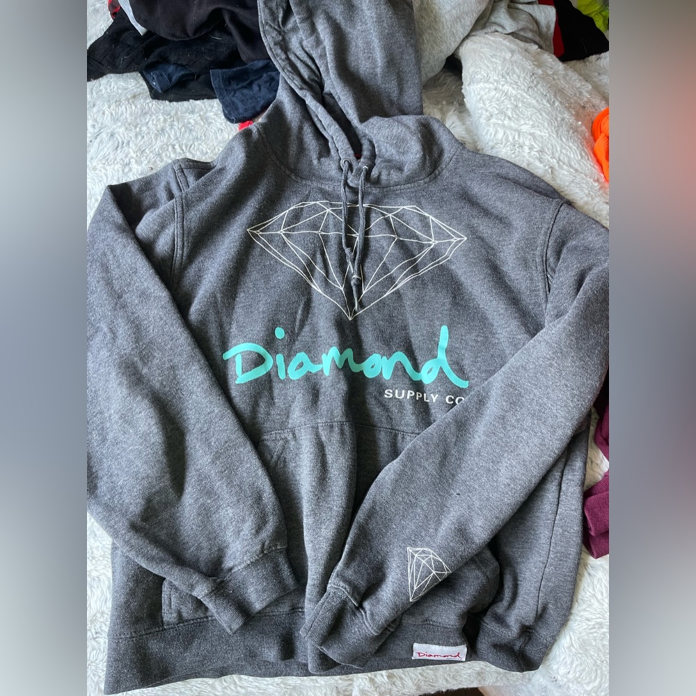 DIAMOND SUPPLY CO Unisex Grey Sweatshirt NWOT